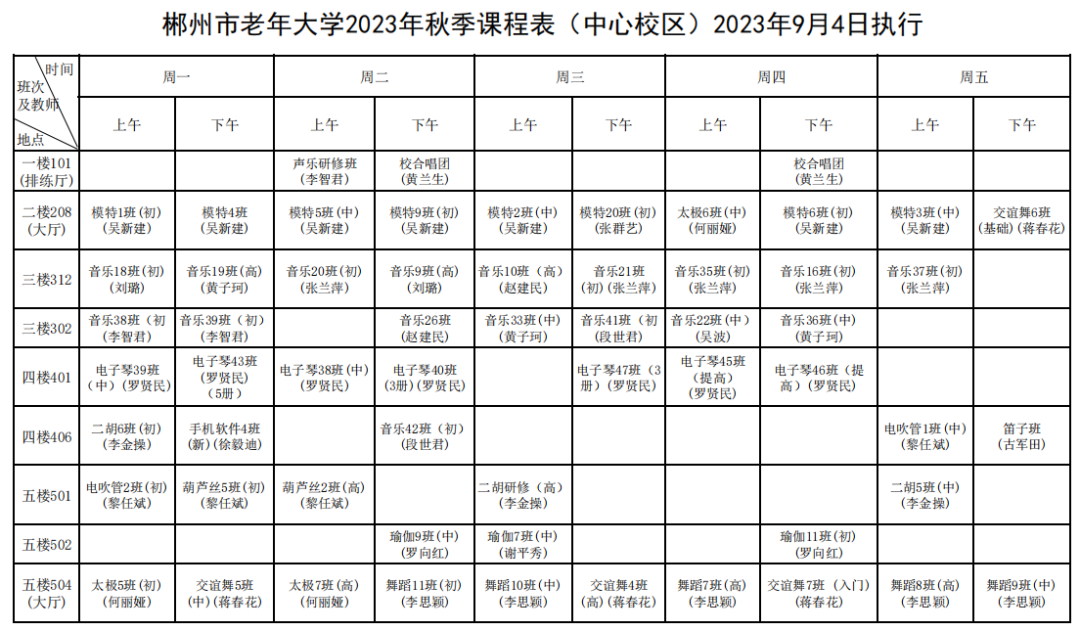 郴州市老年大学2023年度秋季新增班招生和原有班补招公告(图8)