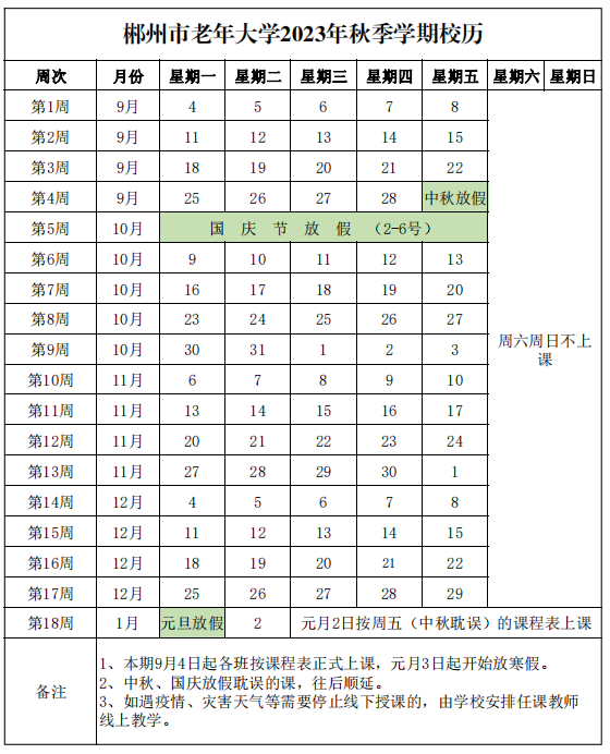 郴州市老年大学2023年度秋季新增班招生和原有班补招公告(图10)